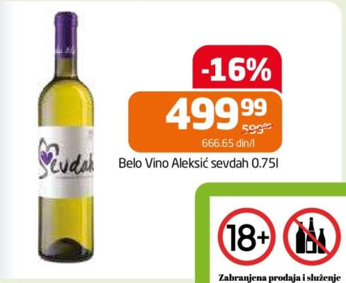 Belo Vino Aleksić sevdah 0.75l