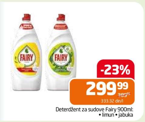 Deterdžent za sudove Fairy 900ml