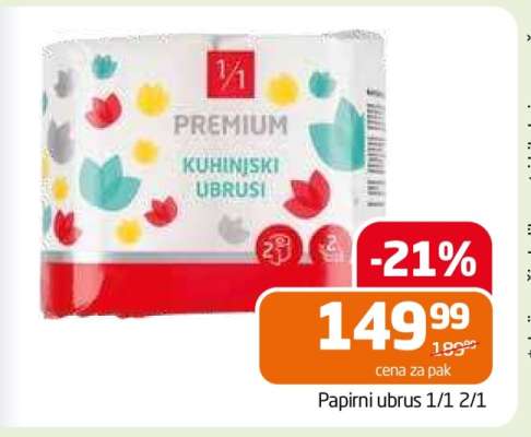 Papirni ubrus 1/1 2/1