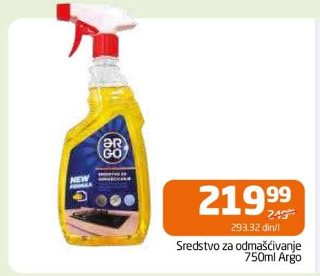 Sredstvo za odmašćivanje 750ml Argo