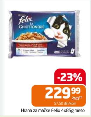 Hrana za mačke Felix 4x85g meso