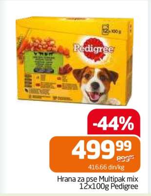 Hrana za pse Multipak mix 12x100g Pedigree