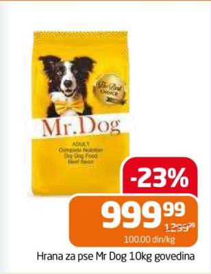 Hrana za pse Mr Dog 10kg govedina