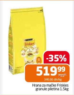 Hrana za mačke Friskies granule piletina 1.5kg