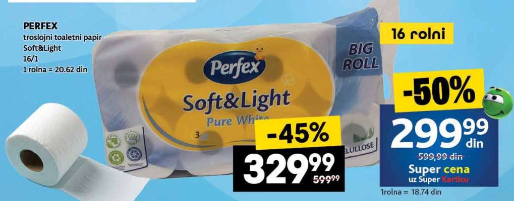 PERFEX troslojni toaletni papir Soft&Light