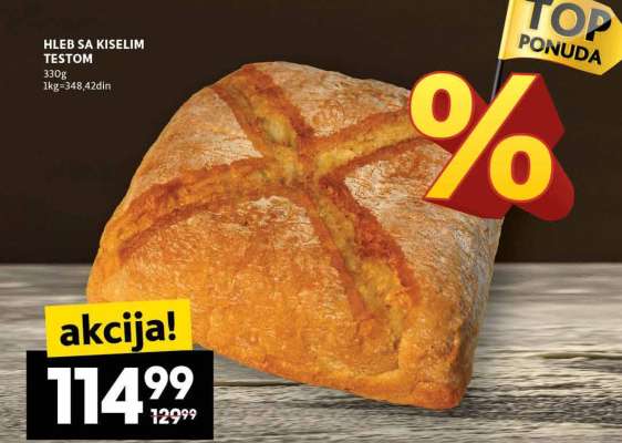 HLEB SA KISELIM TESTOM
