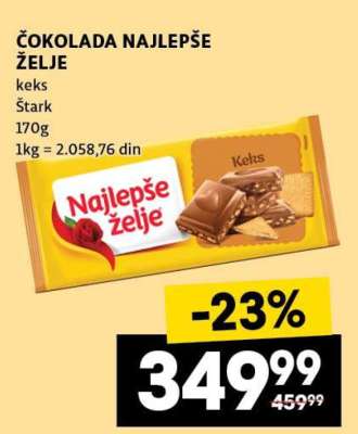 ČOKOLADA NAJLEPŠE ŽELJE