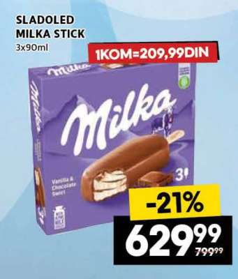 SLADOLED MILKA STICK