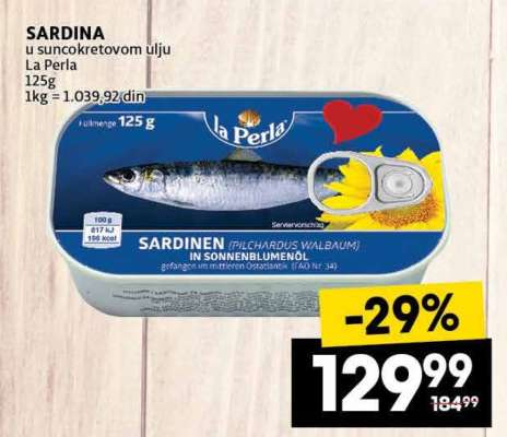 SARDINA u suncokretovom ulju