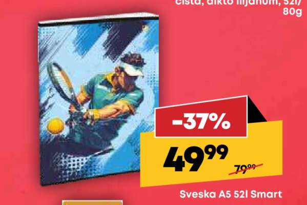 Sveska A5 52l Smart