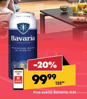 Pivo svetlo Bavaria 0.5l