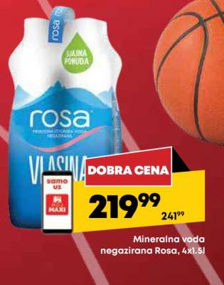 Mineralna voda negazirana Rosa, 4x1.5l