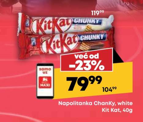 Napolitanka Chanky white Kit Kat 40g