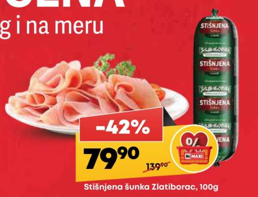 Stišnjena šunka Zlatiborac 100g