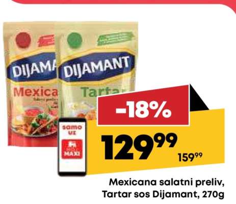 Mexicana salatni preliv, tartar sos Dijamant, 270g