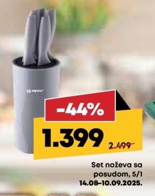 Set noževa sa posudom, 5/1