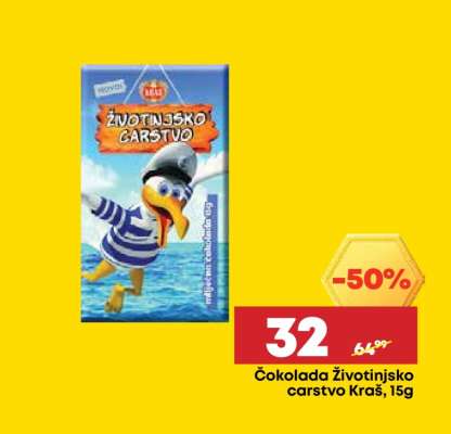 Čokolada Životinjsko carstvo Kraš 15g