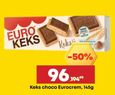 Keks choco Eurocrem, 145g
