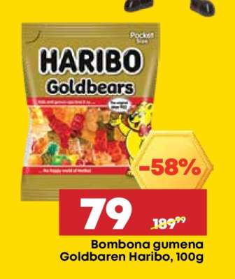 Bombona gumena Goldbaren Haribo 100g