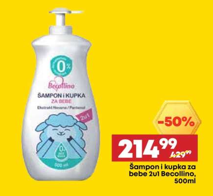Šampon i kupka za bebe 2u1 Becollino 500ml