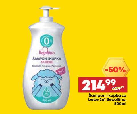 Šampon i kupka za bebe 2u1 Becollino 500ml