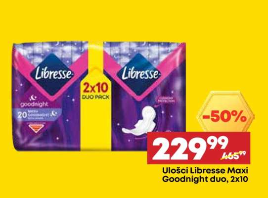 Ulošci Libresse Maxi Goodnight duo 2x10