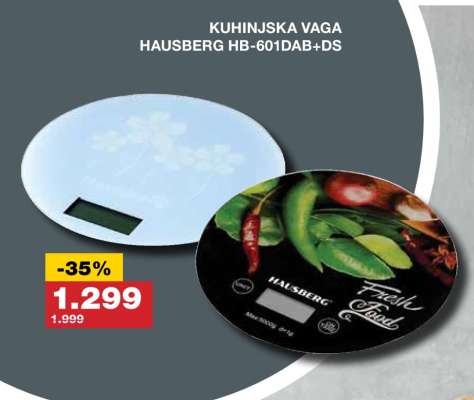 KUHINJSKA VAGA HAUSBERG HB-601DAB+DS