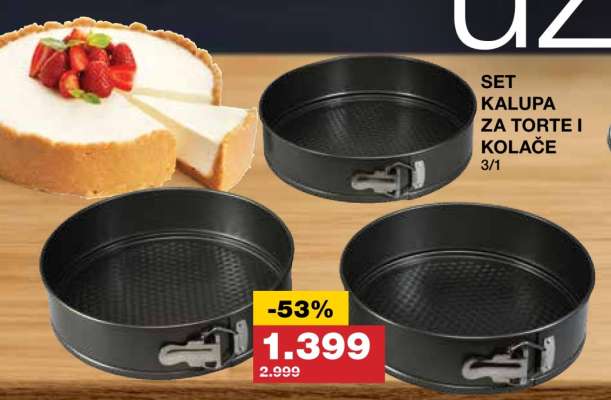 SET KALUPA ZA TORTE I KOLAČE 3/1