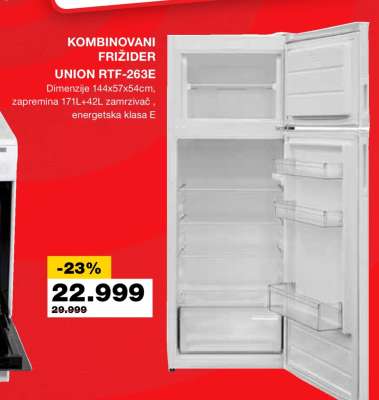 KOMBINOVANI FRIŽIDER UNION RTF-263E