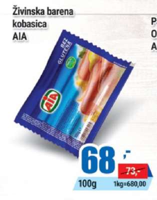 Živinska barena kobasica ,