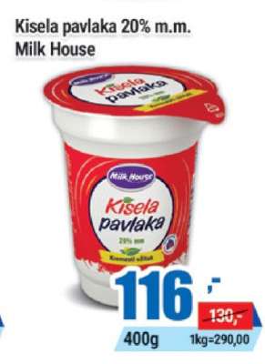 Kisela pavlaka 20% m.m. Milk House