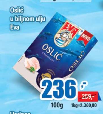 Oslić u biljnom ulju Eva