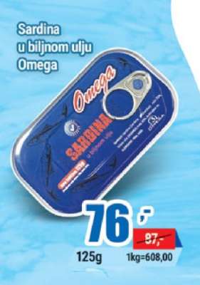 Sardina u biljnom ulju Omega