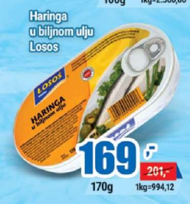 Haringa u biljnom ulju