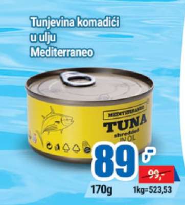 Tunjevina komadići u ulju Mediterraneo