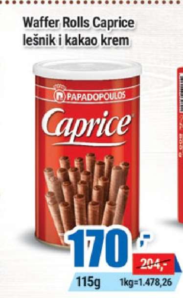 Waffer Rolls Caprice