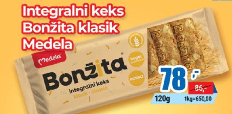 Integralni keks Bonžita klasik Medela