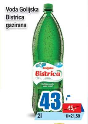 Voda Golijska Bistrica gazirana