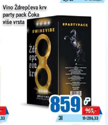 Vino Ždrepčeva krv party pack Čoka