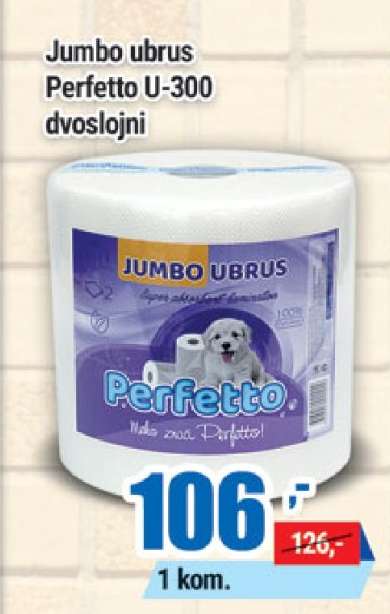 Jumbo ubrus Perfetto U-300 dvoslojni