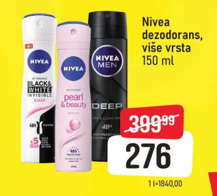 Nivea dezodorans više vrsta 150 ml