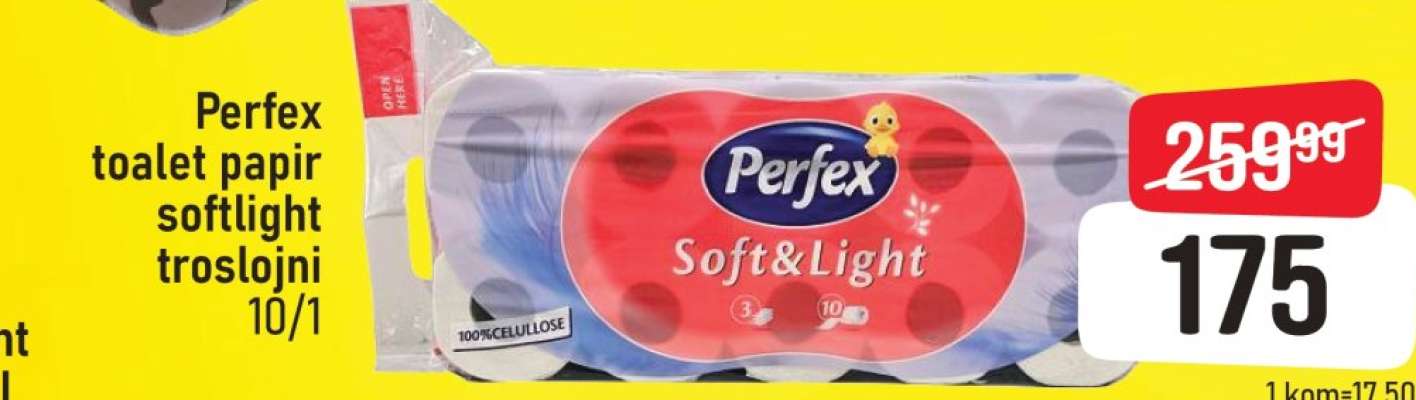 Perfex toalet papir softlight troslojni 10/1