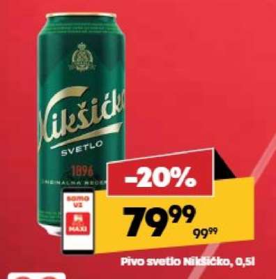 Pivo svetlo Nikšićko 0,5l