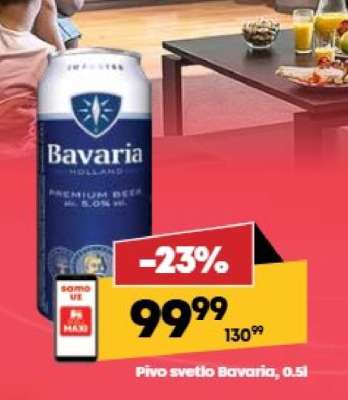 Pivo světlé Bavaria, 0,5l