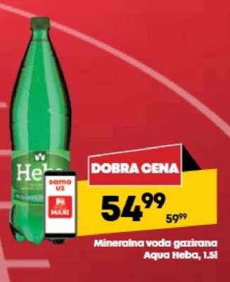 Mineralna voda gazirana Aqua Heba, 1.5l