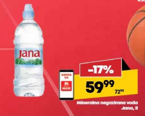 Mineralna negazirana voda Jana, 1l