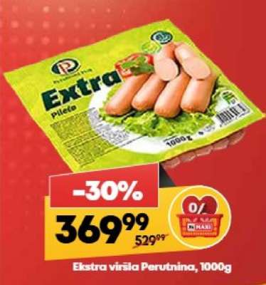 Ekstra viršla Perutnina 1000g
