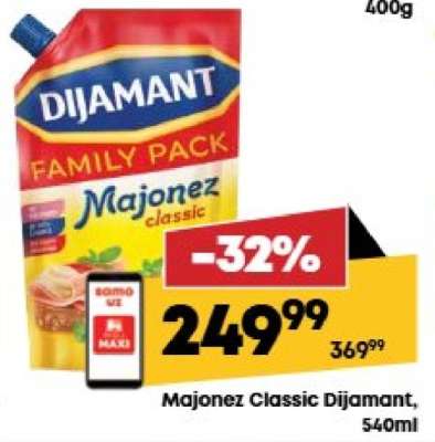 Majonez Classic Dijamant 540ml