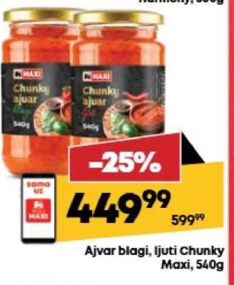 Ajvar blagi ljuti Chunky Maxi 540g