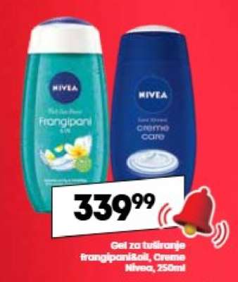 Gel za tuširanje frangipani&oil, Creme Nivea, 250ml
